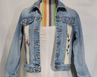 GAP femmes veste bleu Denim Jean veste GAP Denim & pull veste vintage Rockerbilly veste livraison gratuite