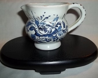 Vintage 60's Pitcher Blue and White Creamer Made In Italy Signed Fenice Albisola 4XX/8 Vintage Pitcher Vintage Creamer Free Shipping