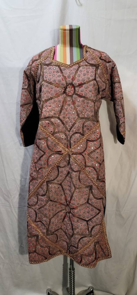 Bohemian Dress Tunic Dress w/Shisha Mirrors Embro… - image 1
