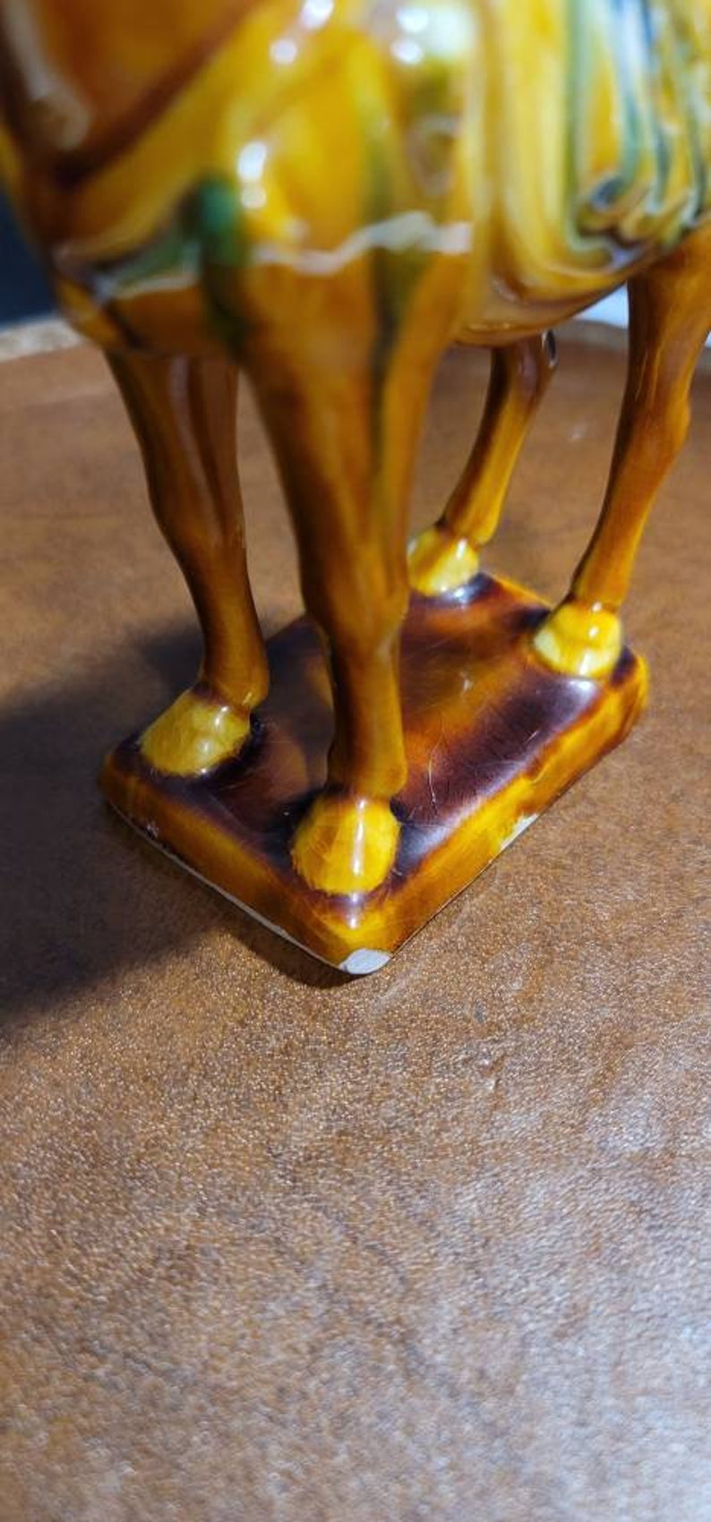 Vintage Tang Horse Figurine W/sancai Drip Style Glaze Tang Etsy