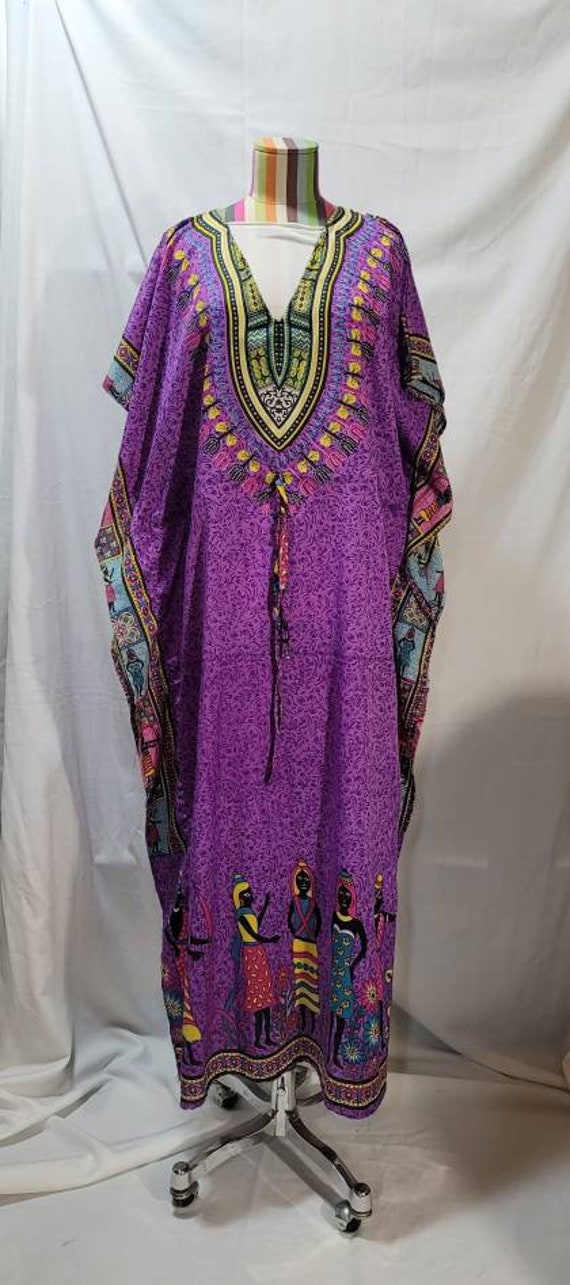 Women Kaftan Purple Muumuu Purple Lounge Dress Afr