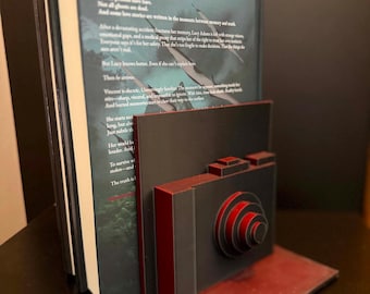 Sujetalibros con forma de cámara / Sujetalibros retro con forma de cámara impreso en 3D / Individual o juego de 2 / Regalo para fotógrafos / Decoración para estanterías