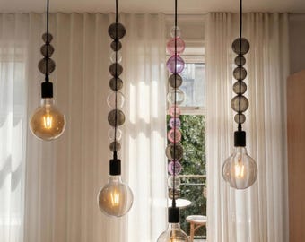 Cache-câble translucide à bulles pour suspension | Perles pour fil de lampe minimalistes et modernes