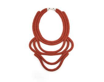 WEI knitted necklace / sienna