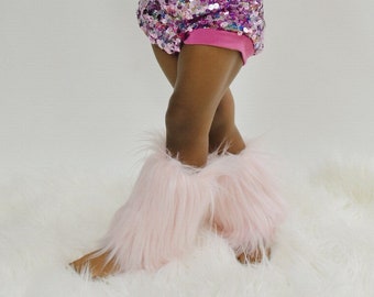 Wild Child Childrens Faux Fur Leg Warmers/Boot Covers/Boot Socks