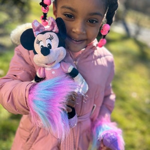 Rainbow Pastel Children’s Faux Fur Leg Warmers/Boot Covers with Arm Cuffs