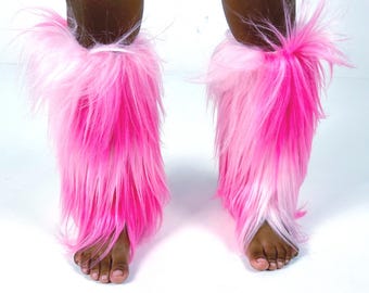 Guetres Fourrure Jambières D'hiver En Fausse Fourrure Pour Femmes, Cache- bottes En Jambiere Fourrure