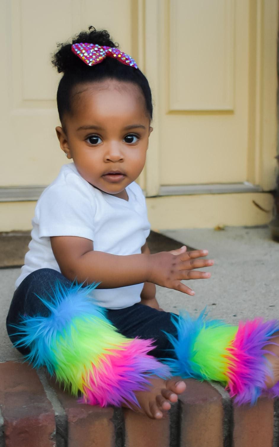 BABY LEG WARMERS - Rainbow leg warmers for babies/Childrens Boot Covers - Faux fur leg warmers for babies - Faux fur leg warmers for kids