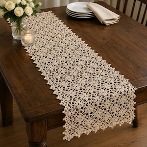 Crochet Best Dining Table Runner PDF Pattern, Shell Stitch Table Runner Crochet Pattern, Vintage Style Crochet Table Runner Pattern,
