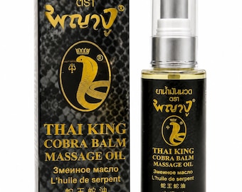 Balsamo da massaggio Thai King Cobra 50ml / Olio da massaggio thailandese / Sollievo per muscoli e articolazioni / Prodotto della Thailandia