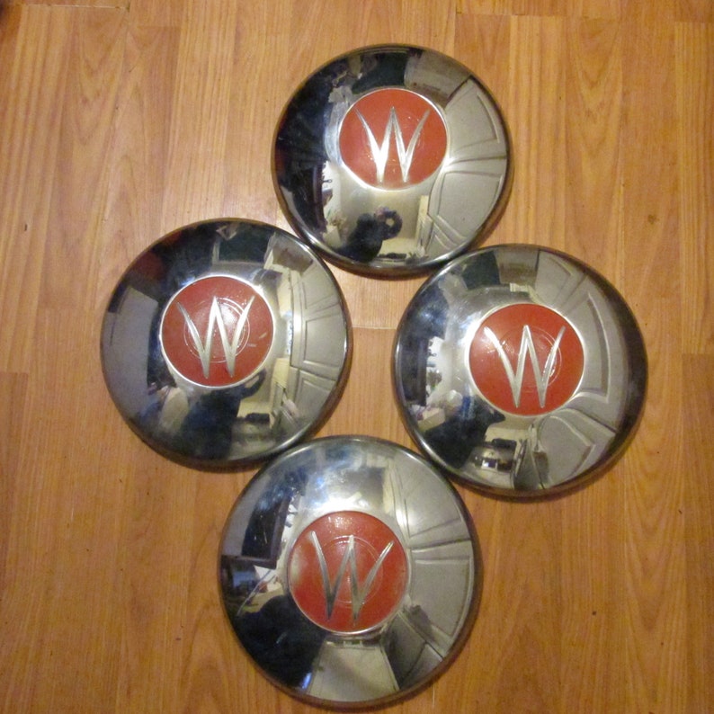 Vintage Jeep Willys Hubcaps Set Of Four Great Used Etsy