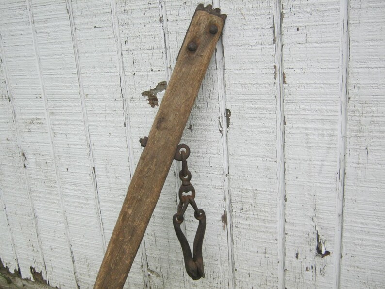 Antique F J Townsend Barbed Wire Stretcher Wood And Cast Iron Etsy