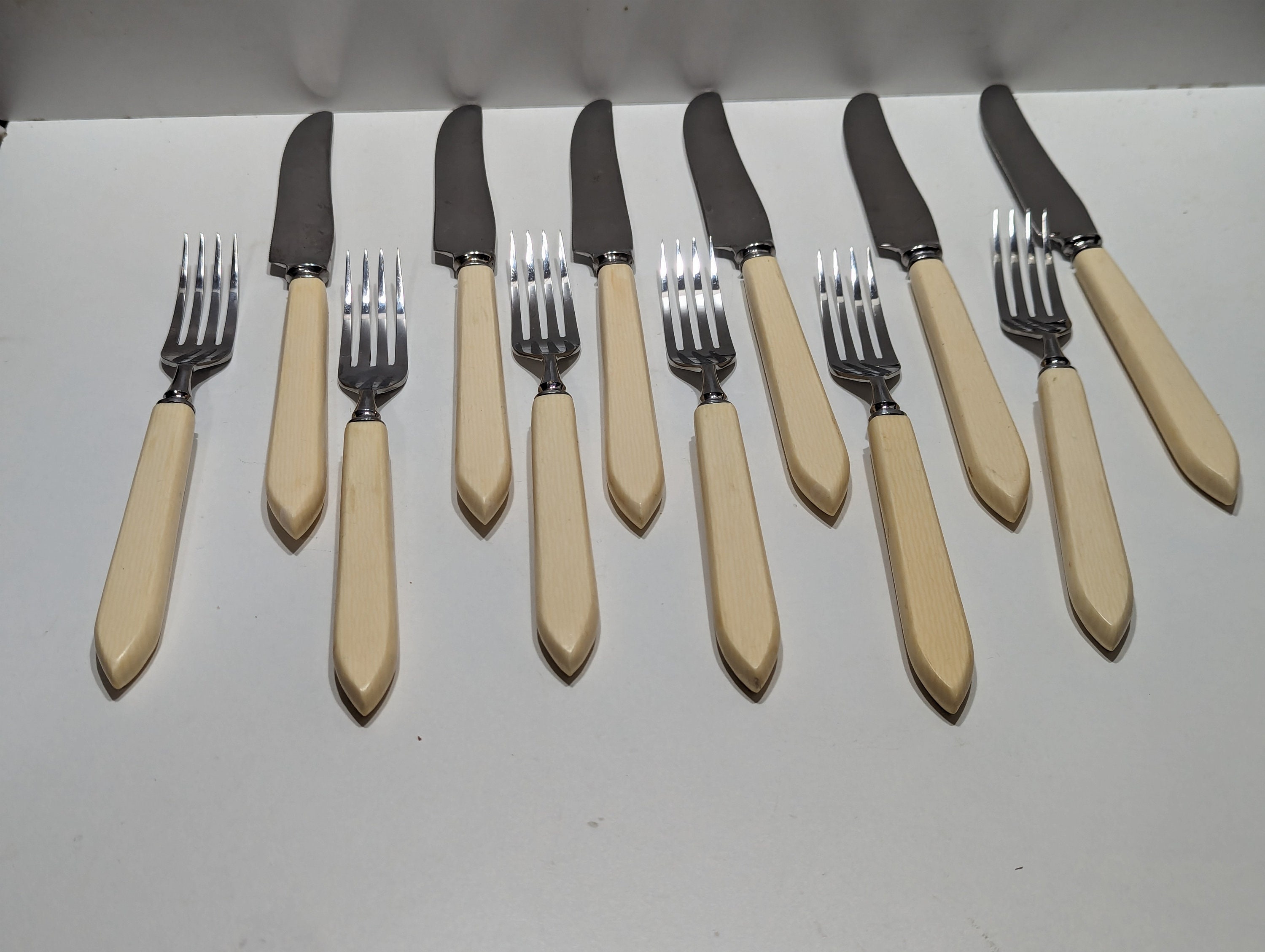 Rustic Stainless Carving Set, Antler Handle, Lamson Stainless Steel, Fork  Knife Set, Holiday Serving, Serving Utensils 