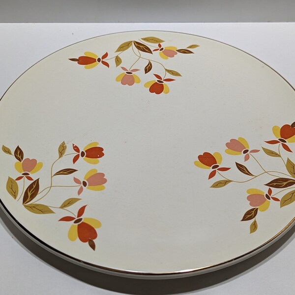 Vintage Hall Autumn Leaf Jewel Tea Mary Dunbar Ceramic Hot Plate