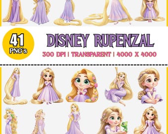 Rapunzel akvarellmålning, prinsessväggkonst, utskrivbar sagakonst, magisk barnrumsdekor, konstverk för flickrum, fantasikonst