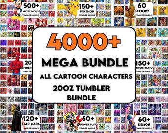 4000+ Mega Tumbler Bundle, Sublimeringsdesigner, Julglas, Lägg till ditt eget fotoglas, Uppblåst glas, 20oz glas, Bästsäljare