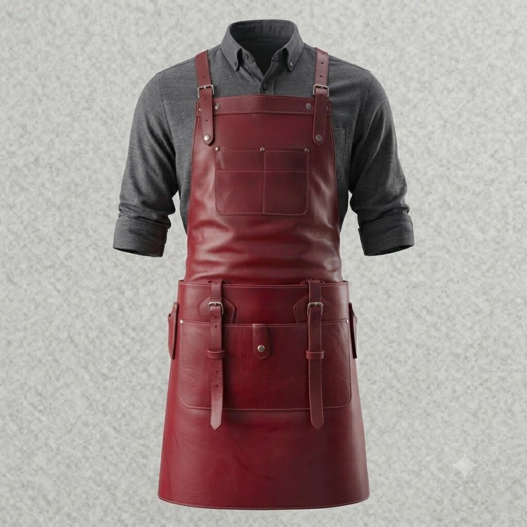 Handmade Crazy Horse Leather Apron Heavy Duty Workshop Blacksmith Woodworking Apron