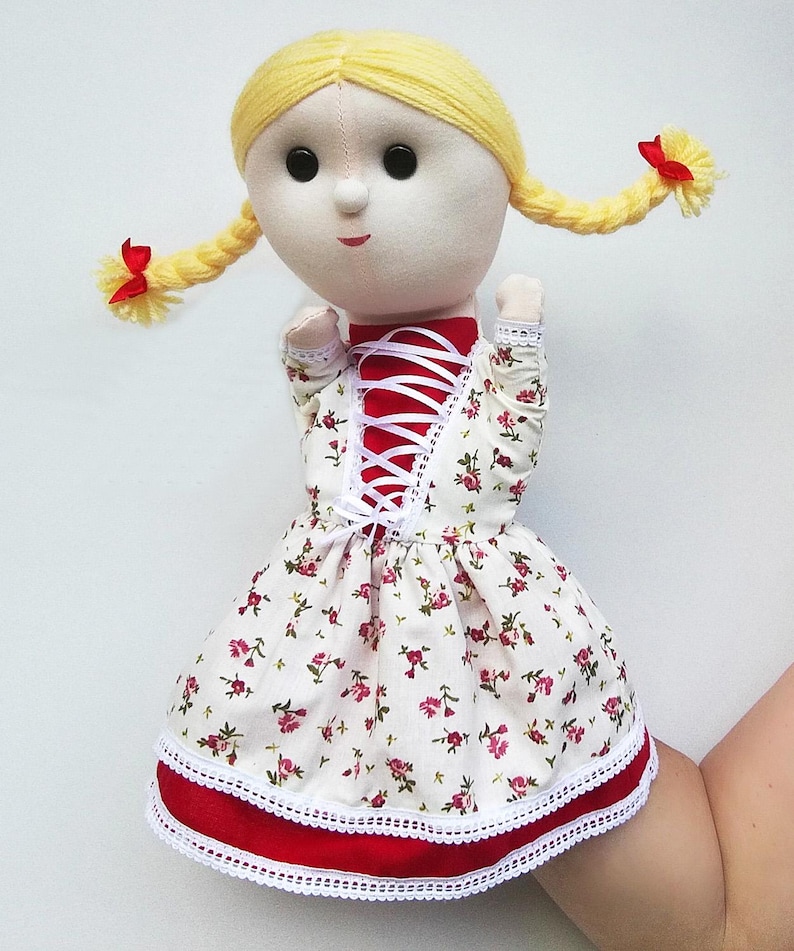 Lace Puppet Helga, the Girl in the Dirndl - Handpuppet - Etsy