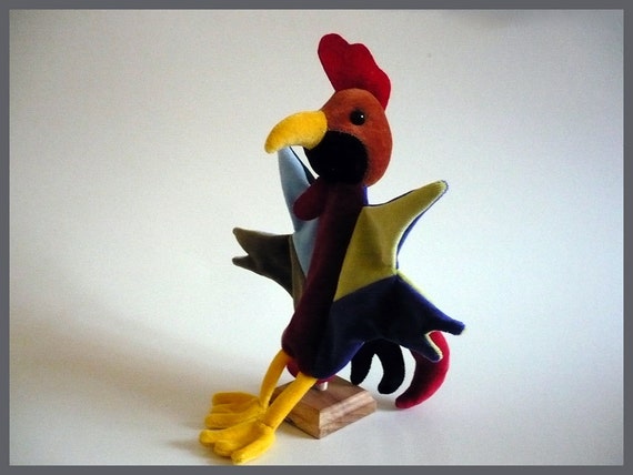 rooster hand puppet