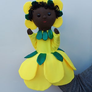 Flora, the flower fairy hand puppet Yellow