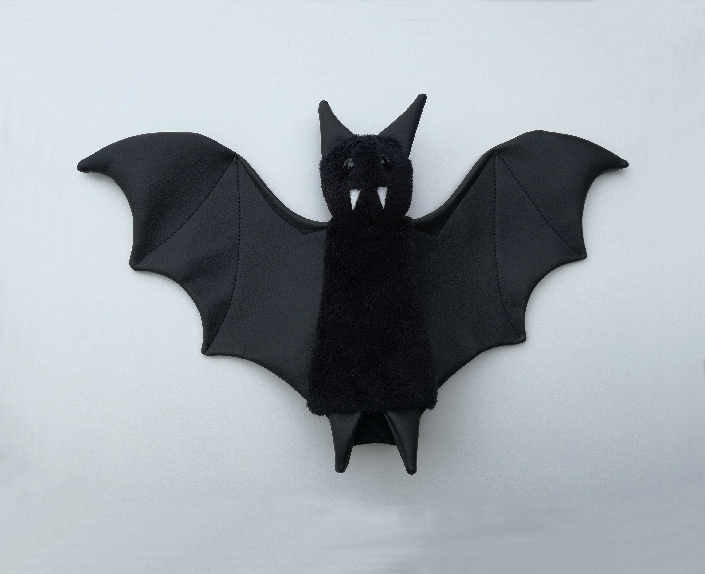 Rino the bat hand puppet Etsy