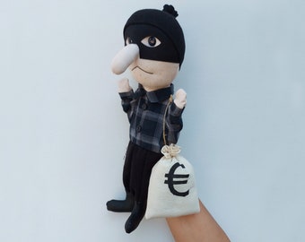 Robi, the robber - hand puppet