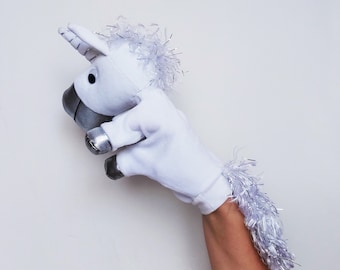 Paramin, the Unicorn - hand puppet