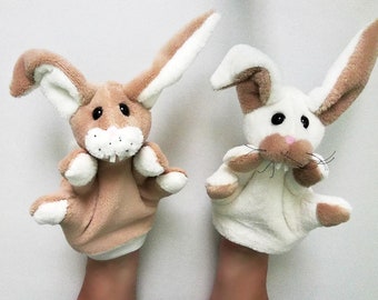 Benny and Ivory, the little bunnys - Hand puppet