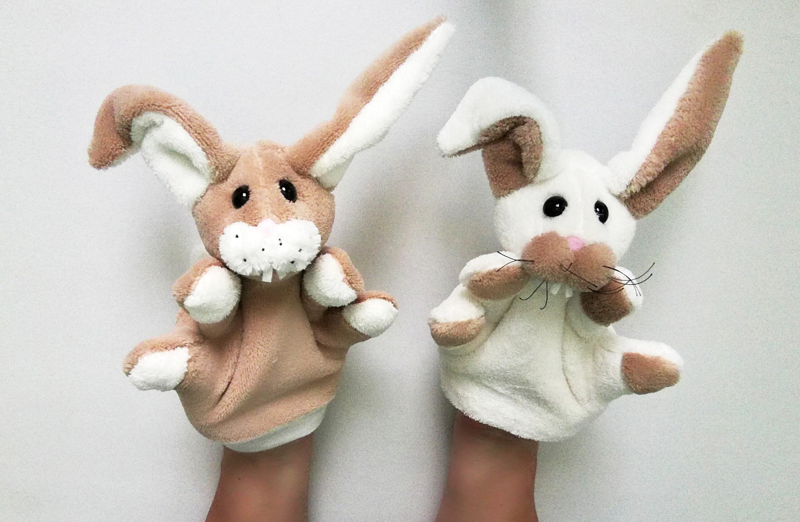 Benny and Ivory, the little bunnys - Hand puppet