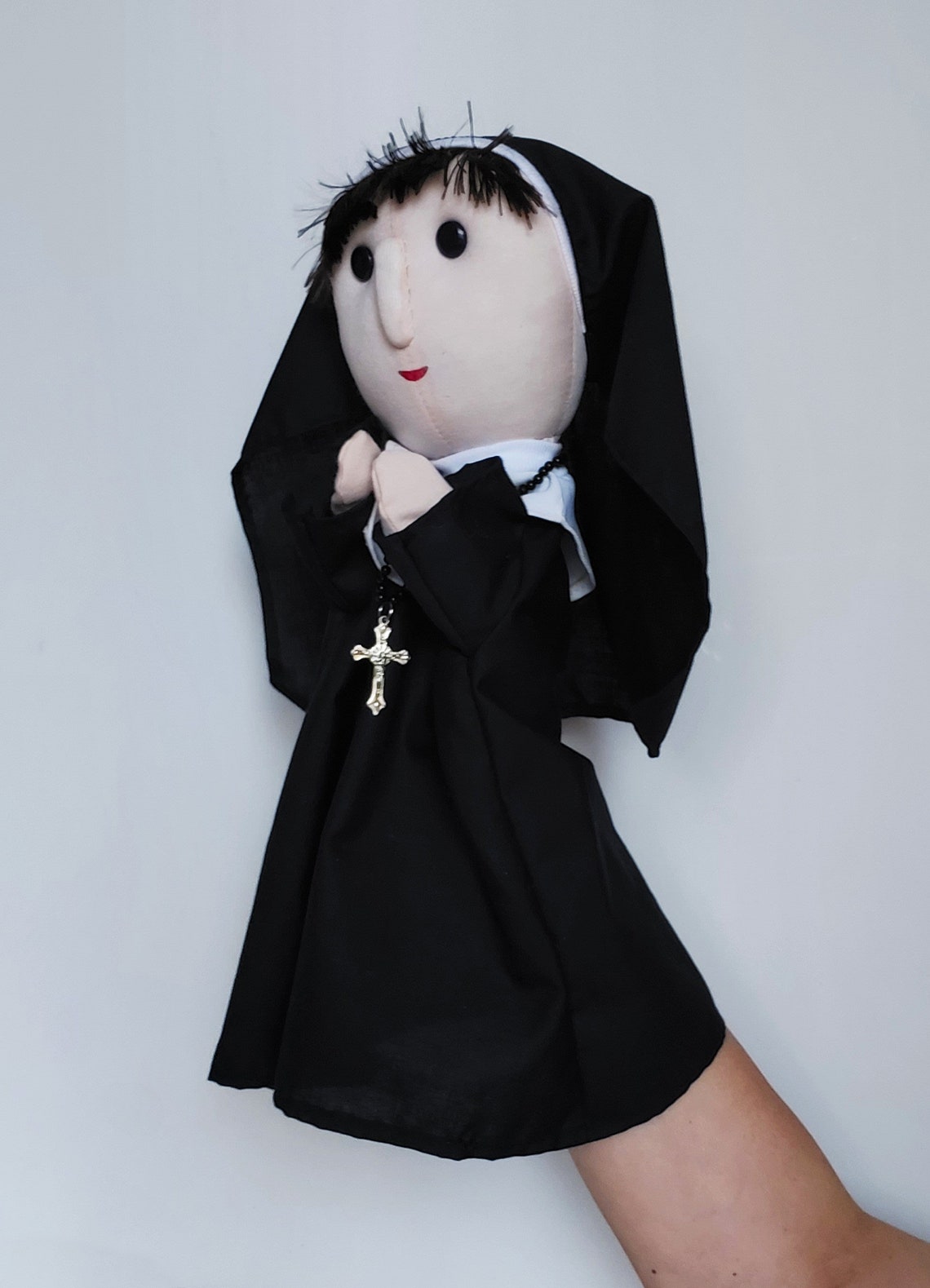 The nuns hand puppet Etsy