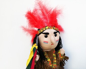 Alkeshi, the Native American chief - hand puppet