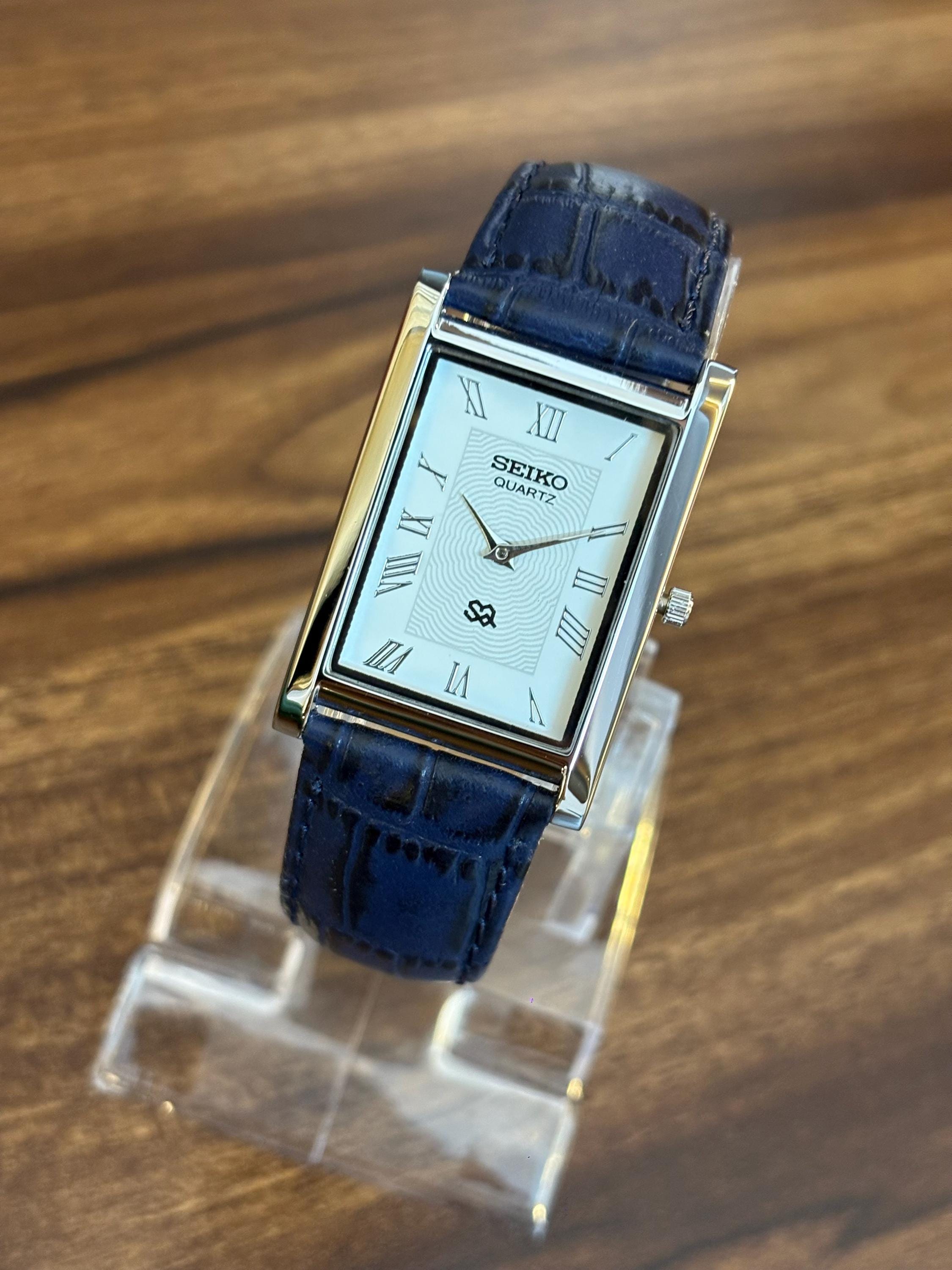 Blue Dial Seiko Tank Watch - Etsy
