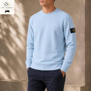 Minimale casual trui Stone Island | Sweatshirt met ronde hals en lange mouwen | Dagelijkse mode