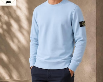 Felpa girocollo a maniche lunghe Stone Island Minimal Casual / Moda per tutti i giorni
