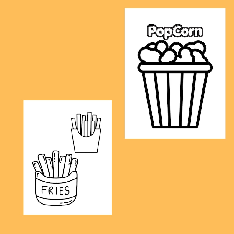 Food Drink & Sweets Coloring Book - Etsy