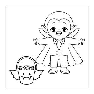 Fröhliche Halloween-Malvorlagen, 40 Malvorlagen, kräftig und einfach für Kinder, druckbar, PDF. Bild 13