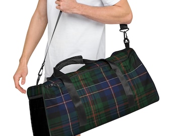 Clan MacKenzie Modern Tartan Pattern | Scottish Highland Plaid | MacKenzie Clan Heritage Design Duffle bag