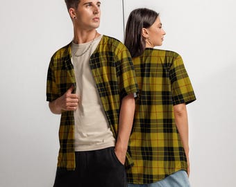 Clan MacLeod of Lewis Tartan Pattern | Loud MacLeod Scottish Plaid | MacLeod Clan Heritage Design baseball jersey
