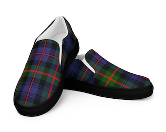 Clan Murray of Atholl Modern Tartan Pattern | Authentic Scottish Plaid | National Heritage Design Men’s slip-on canvas shoes