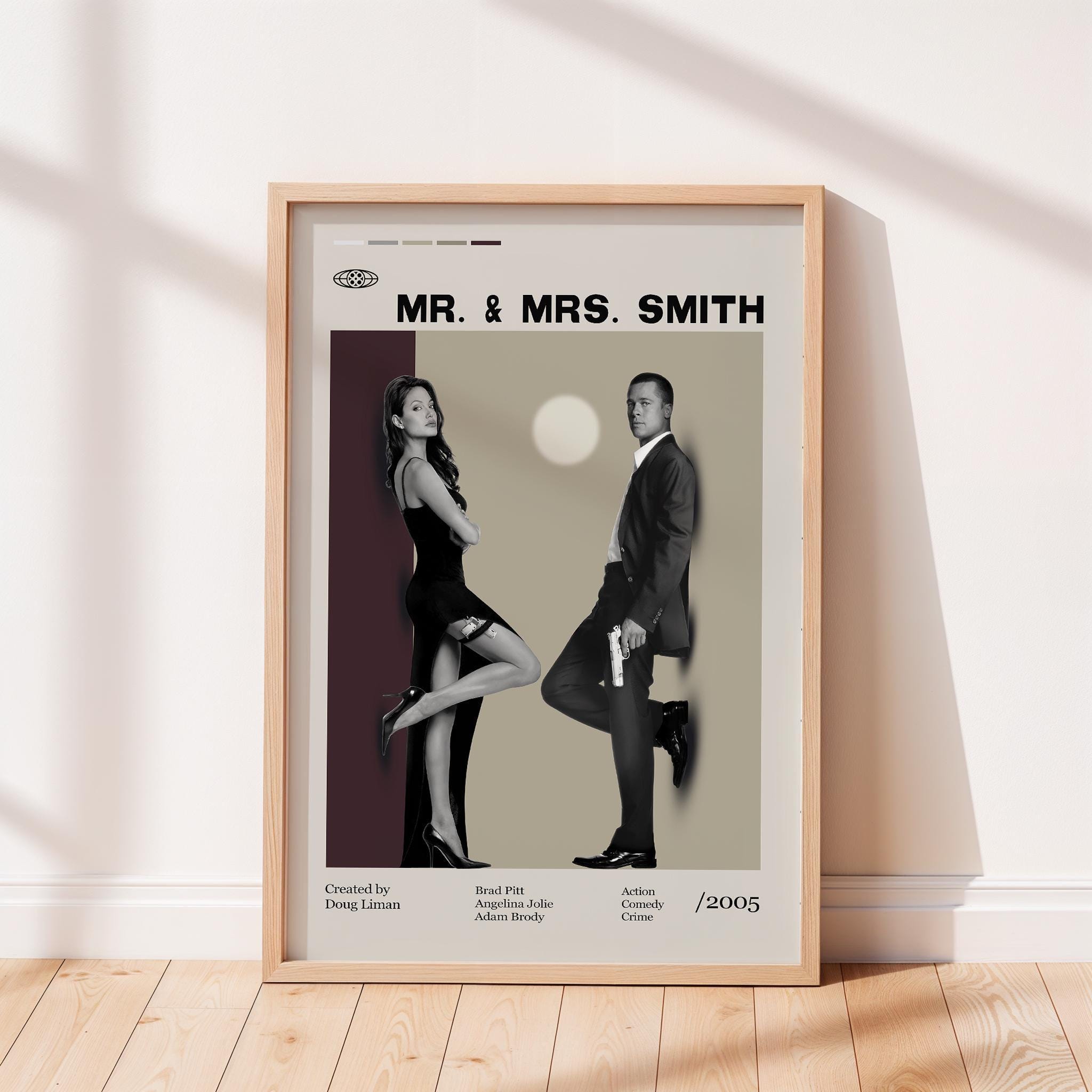Mr. & mrs. smith poster - Etsy 日本