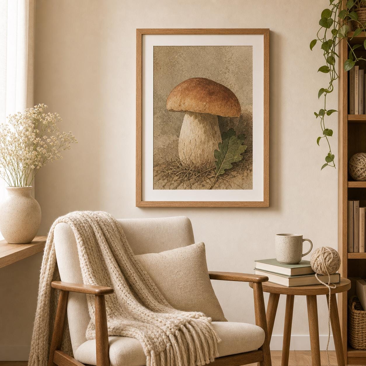 Minimal Reading Nook art print