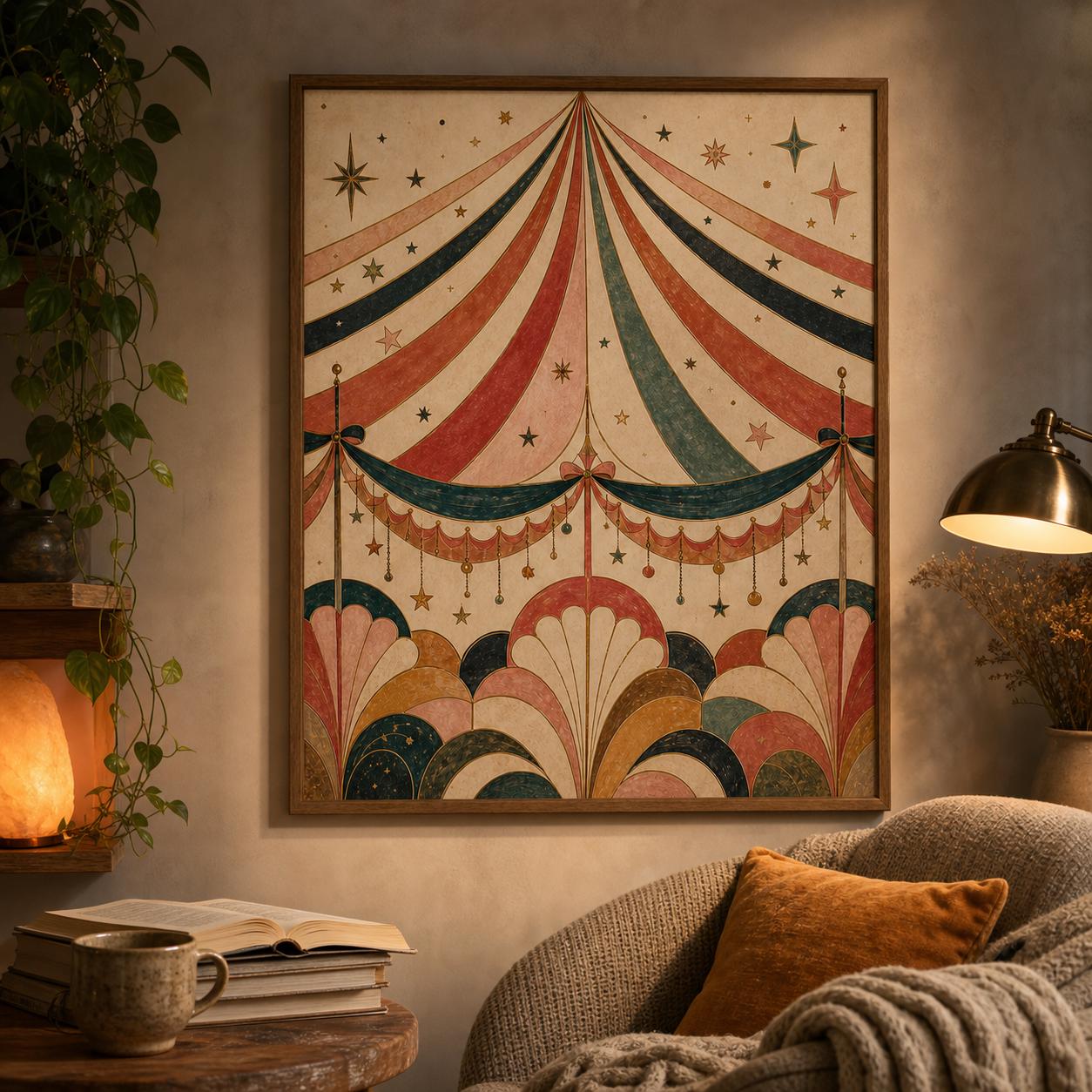 Reading Nook line art poster