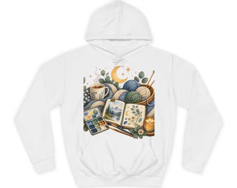 Icy Blue Quiet Hobby Graphic Hoodie