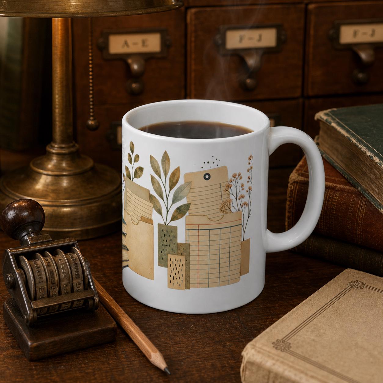 Library Checkout Card Coffee Mug