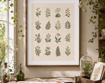 Herbarium Specimen Grid Poster