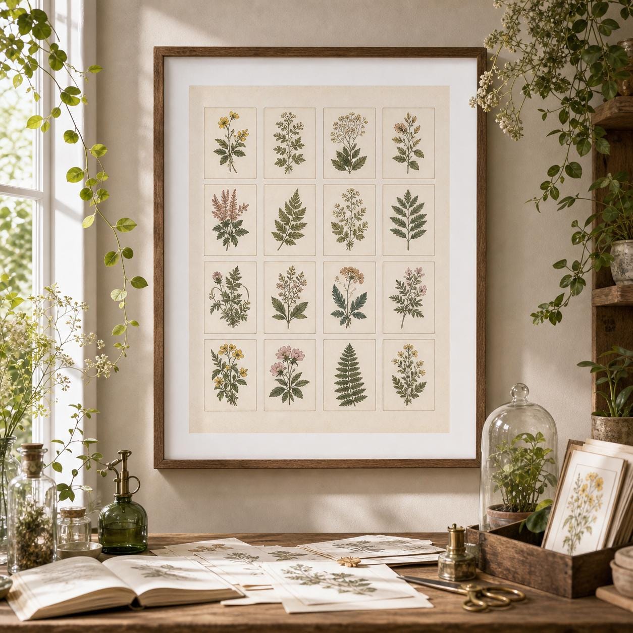 Herbarium Specimen Grid Poster