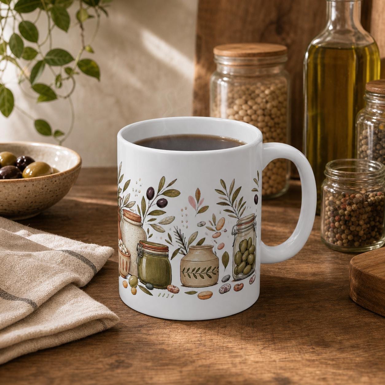 Olive and Clay Pantry Icon Coffee Mug