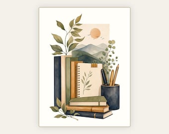 Calm Productivity Desk Wall Art Poster