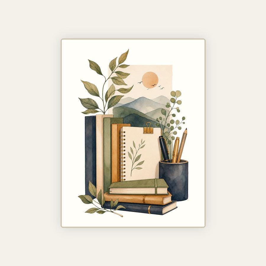 Calm Productivity desk wall art poster