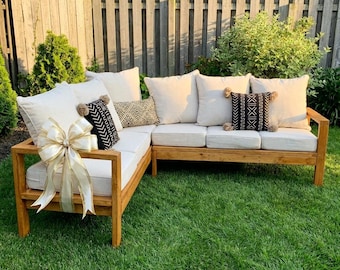 Outdoor Sectional Sofa Plans | Beginner 2x4 Woodworking (PDF Download)